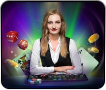 Meja kasino digital dengan dealer langsung dan fitur interaktif
